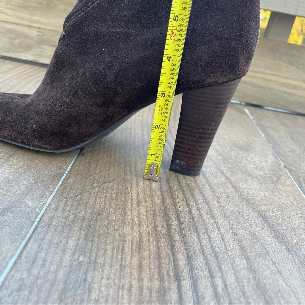 Franco Sarto Brown Suede leather slip on ankle boots size 7.5 - Picture 7 of 7